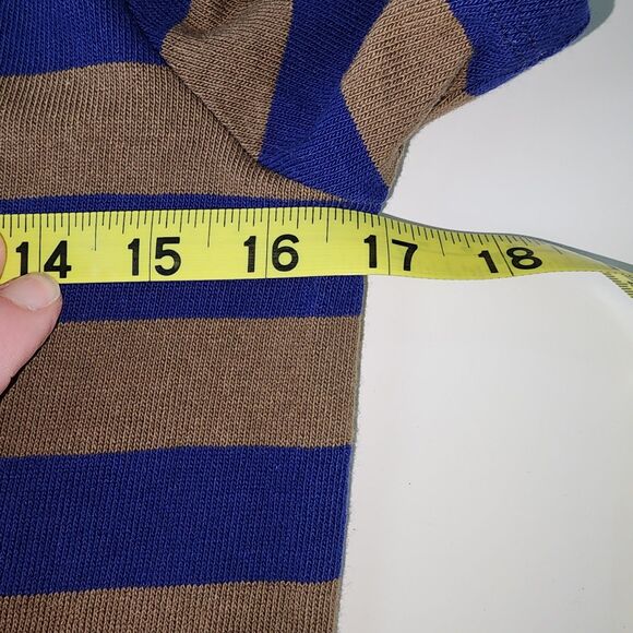 NWOT Burberry Brit Brown & Blue Striped Short Sleeve Knit Top Sz S - Picture 8 of 8